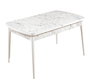 Hanah Home Mesa de Comedor Extensible Carrara Blanco y Gris